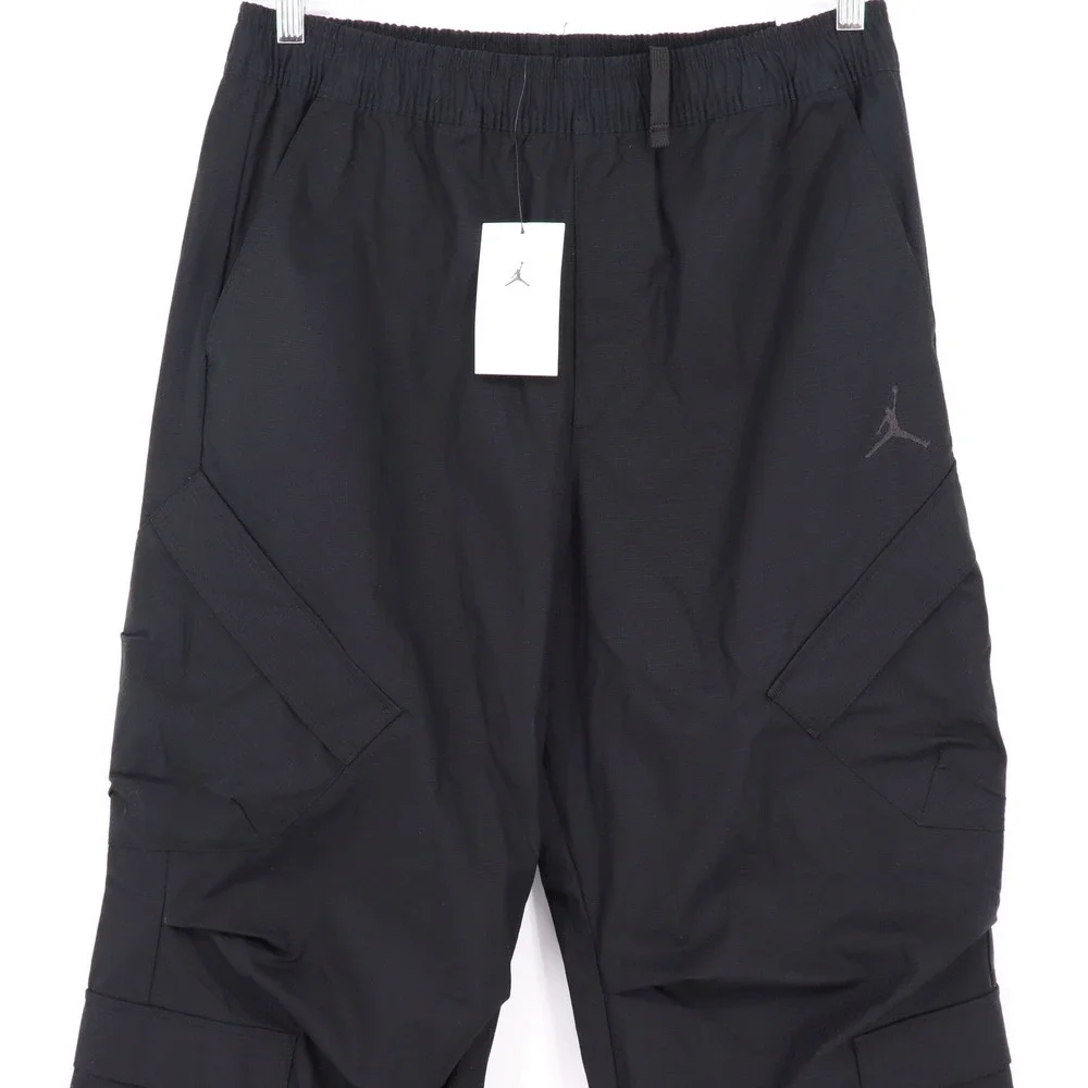 Jordan Mens Black Loose Fit Ripstop Cargo Pants HV0530-010 Medium NWT